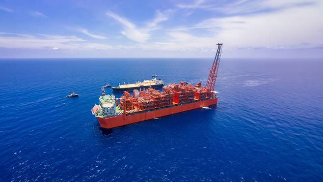 삼성중공업이 모잠비크 LNG 프로젝트를 수행 중인 에너지기업 에니에 2022년 인도한 FLNG. / 에니 제공