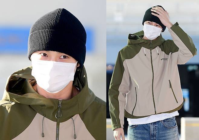 변우석이 호주로 떠나는 아웃도어룩 공항패션을 선보였다.사진=MK스포츠DB