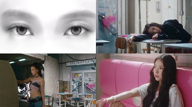 신인 걸그룹 미야오의 멤버 나린의 티저 트레일러 영상 주요장면. 사진 더블랙레이블