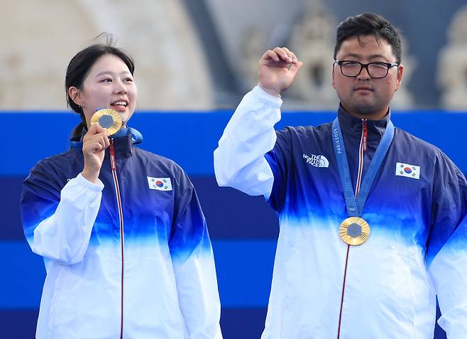 대한민국 양궁 대표팀 김우진, 임시현 /뉴스1