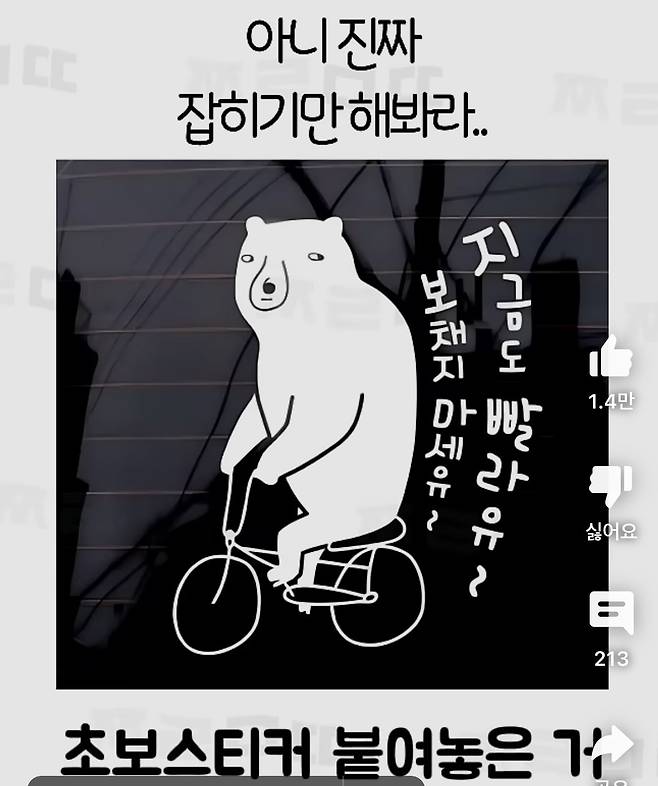 어딘가 이상한 초보 운전 스티커