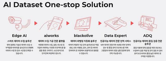 테스트웍스는 인공지능 학습 데이터 구축의 전 과정을 포괄하는 원스톱 솔루션을 제공하고 있다. 자료: 테스트웍스 누리집