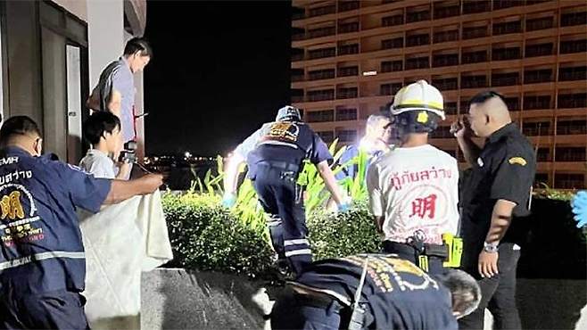 파타야 호텔 사고 현장 [사진 제공:연합뉴스]