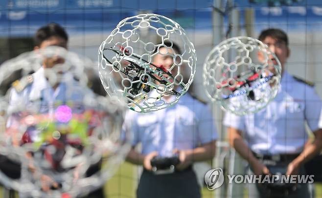 드론축구.[연합뉴스]