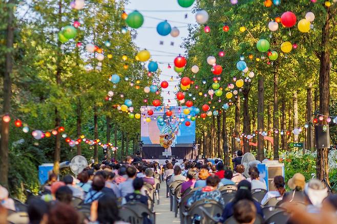 지난해 열린 제1회 상사화 축제 현장 [마포구 제공. 재판매 및 DB 금지]