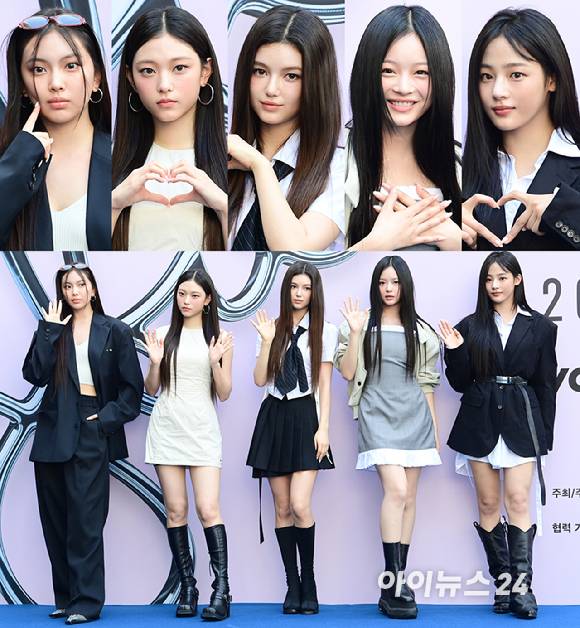 '홍보대사의 품격' 그룹 뉴진스(NewJeans)가 3일 오전 서울 중구 동대문디자인플라자에서 열린 '2025 S/S 서울패션위크' 포토월 행사에 홍보대사로 참석하고 있다. [사진=정소희 기자]