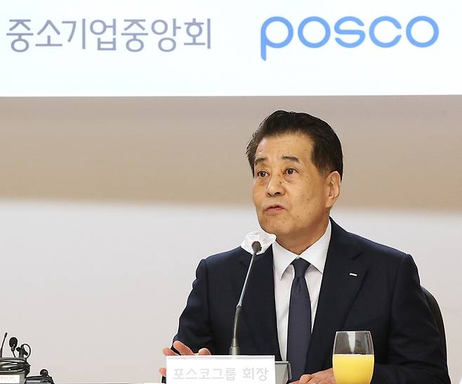 장인화 포스코그룹 회장. 연합뉴스&nbsp;