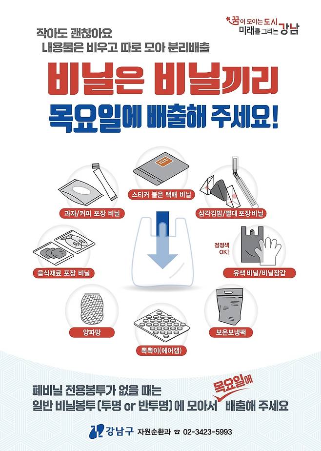 폐비닐 분리배출 [강남구 제공. 재판매 및 DB 금지]