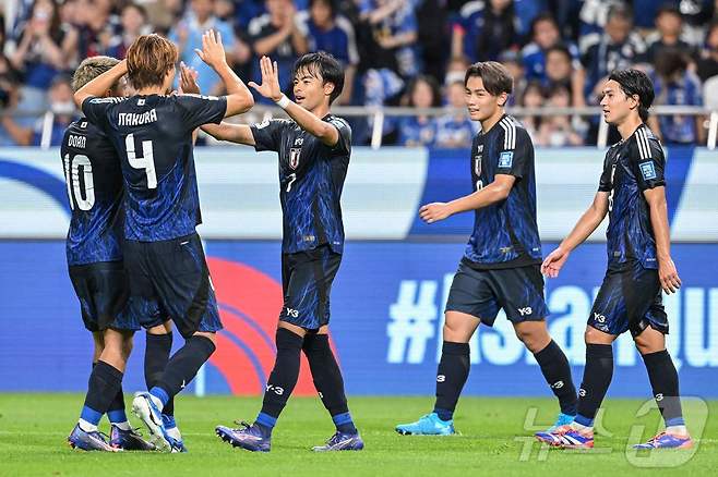 일본이 중국을 6-0으로 완파했다.  ⓒ AFP=뉴스1