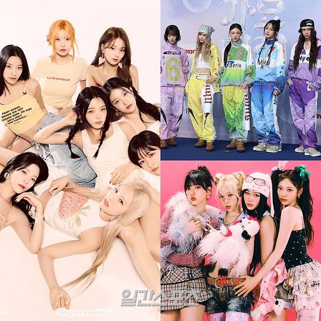 왼쪽부터 프로미스나인, 뉴진스, 에스파. (사진=플레디스 엔터테인먼트, IS포토, SM엔터테인먼트)