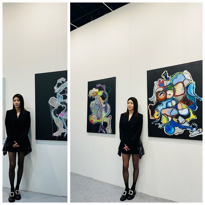 하지원이 조심스럽게 전시회에 참여한 마음을 전했다.사진=하지원 SNS