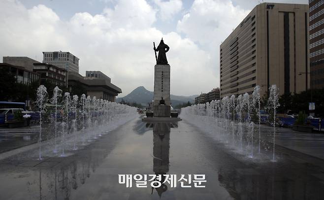 광화문광장 이순신 장군 동상 [이승환 기자]