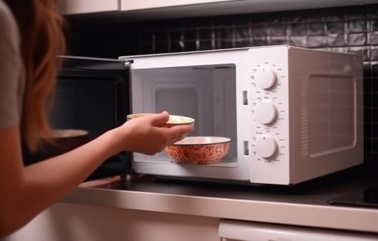 어떤 식품은 전자레인지로 조리하면 터지거나 영양소가 파괴될 수 있다 | 출처: 미드저니