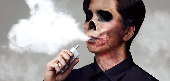 전자담배 담뱃갑에 표시되는 경고 그림/보건복지부