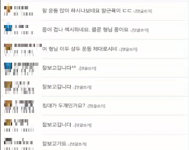 검은 부엉이가 올린 성매매 후기 영상에 대한 댓글. <경기남부경찰청>