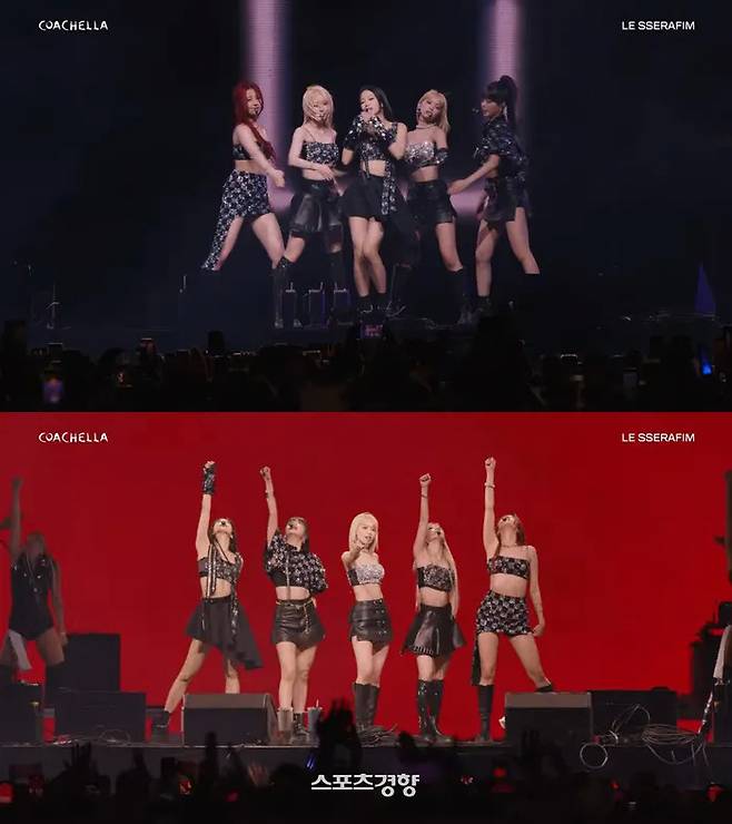 그룹 르세라핌 코첼라 무대. 쏘스뮤직 제공