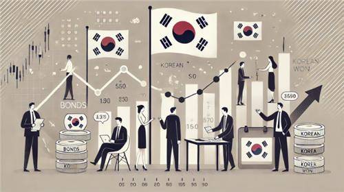 한국 국채 시장(일러스트) [생성AI 챗GPT 제작]