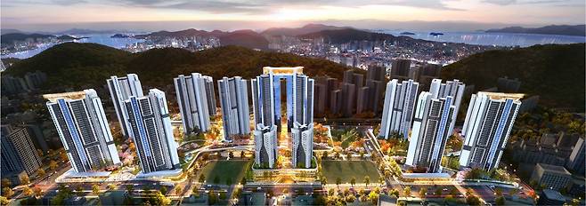 부산 괴정5구역 재개발 투시도. /현대건설 제공