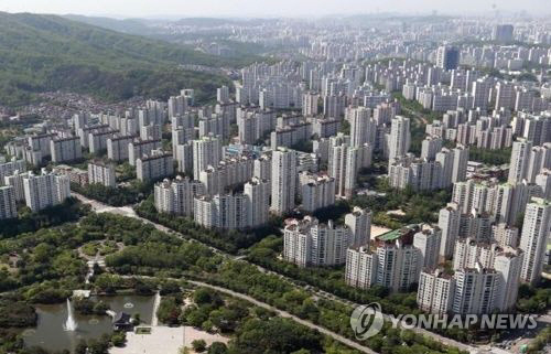 경기 성남 분당신도시 아파트 단지의 모습. 연합뉴스