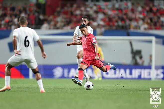 축구대표팀 미드필더 정우영. 제공 | 대한축구협회