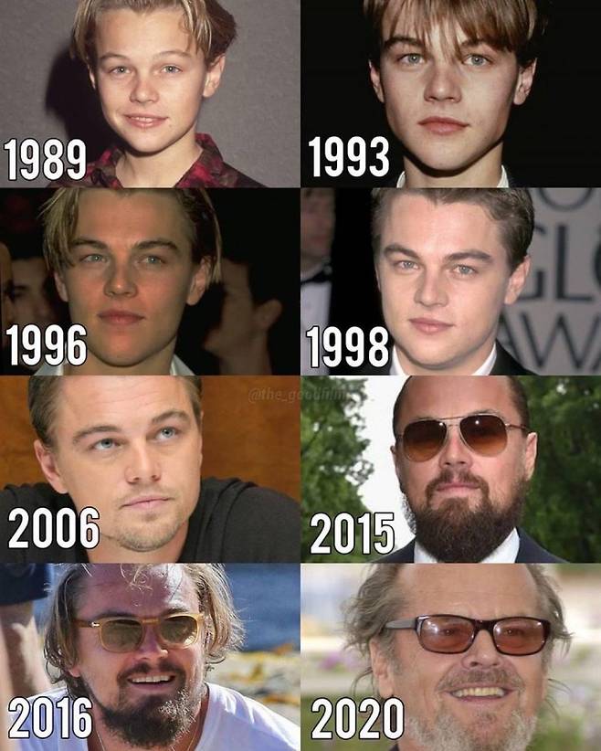 레오나르도 디카프리오 얼굴 변천사
