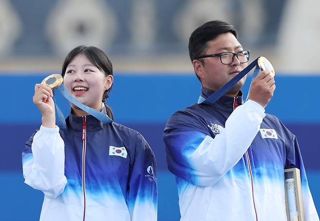 한국 양궁 대표팀 임시현-김우진