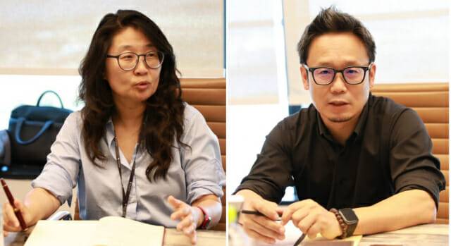 백한희 IBM Quantum 일본 사업총괄본부장(왼쪽)과 김성혁 LG전자 CTO부문 Quantum AI 수석연구위원/상무.