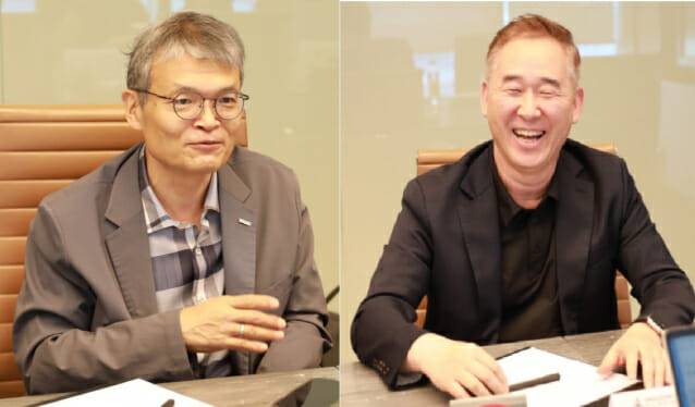 김은성 KAIST 양자대학원장(왼쪽)과 김동호 메가존클라우드 양자컴퓨팅 사업 총괄 부사장.