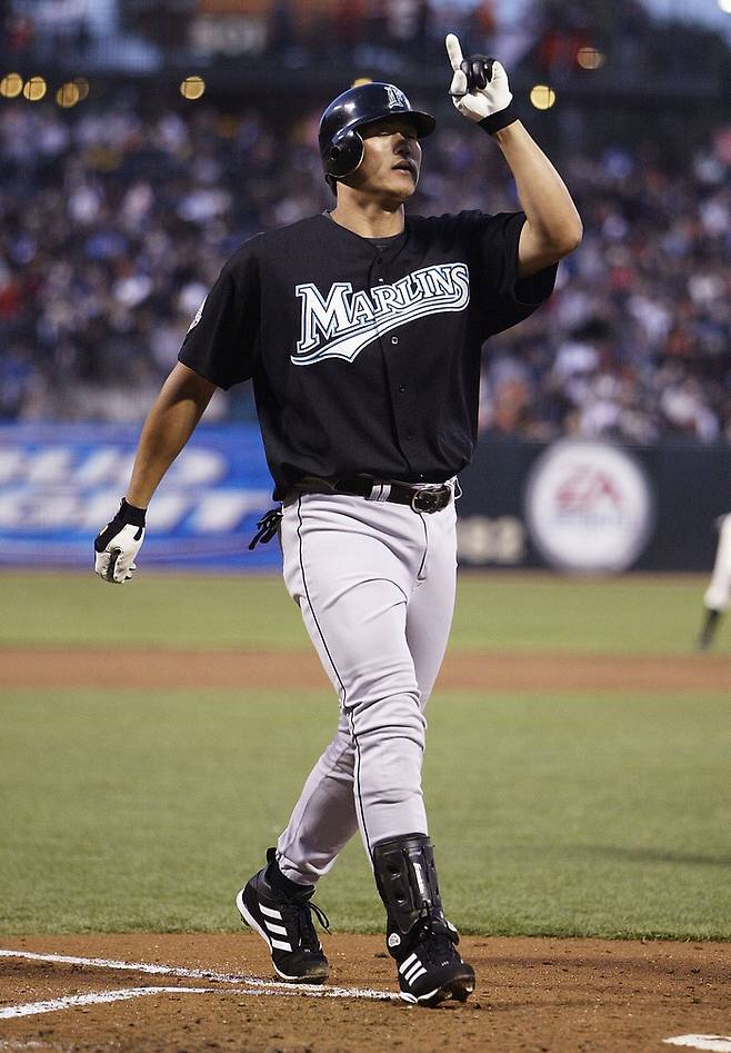 플로리다 말린스 시절 최희섭.  게티이미지코리아