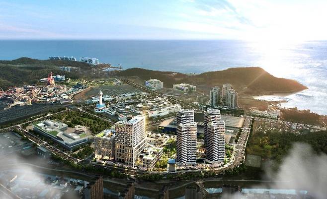 부산 오시리아관광단지 중심에 들어서고 있는 국내 최대 규모의 시니어 복합단지 '라우어'가 큰 관심을 끌고 있다. 오시리아 라우어 제공