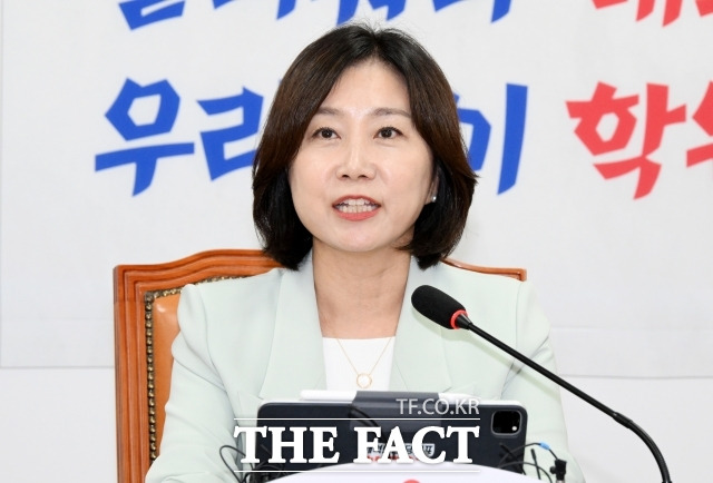 허은아 개혁신당 대표가 19일 김영선 전 국민의힘 의원에게 비례대표 공천을 약속한 바 없다고 말했다. /배정한 기자