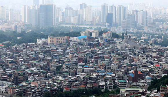 서울 용산구 남산에서 바라본 빌라 밀집 지역. [사진=뉴시스]