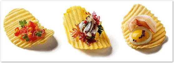 미슐랭 레스토랑 크라꼬의 포테이토칩 레시피. [사진 eonline.com, 각 기업]