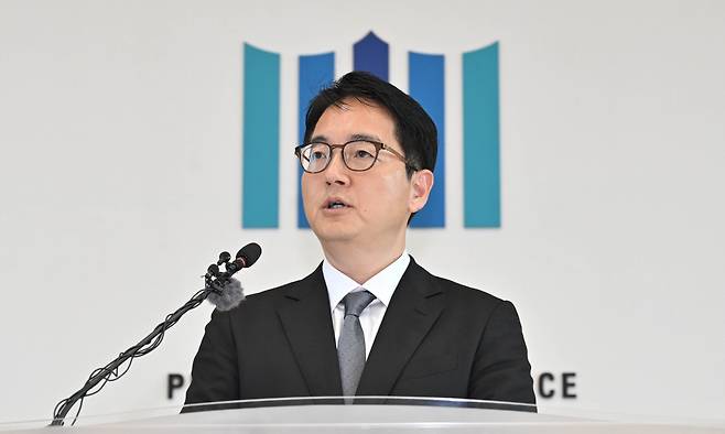 심우정 검찰총장이 19일 오전 서울 서초구 대검찰청에서 열린 취임식에 참석해 취임사를 하고 있다. [임세준 기자]