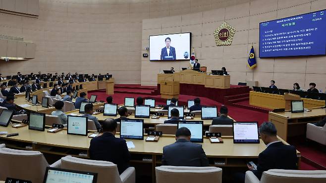 전라남도의회 본회의. 전라남도의회 제공