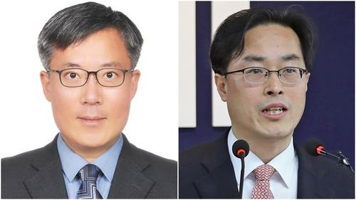 신임 법무부 차관 김석우(왼쪽), 대검 차장검사 이진동 [연합뉴스 자료사진]