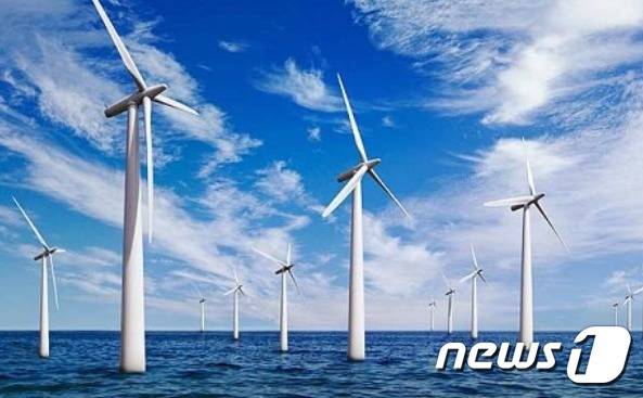 해상풍력 발전소 모습.(전남도 제공) 2021.2.5/뉴스1 ⓒ News1