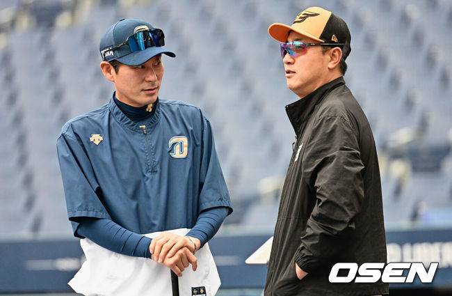 [OSEN=이석우 기자] 강인권 전 감독과 최원호 전 감독. 2023.05.26 / foto0307@osen.co.kr