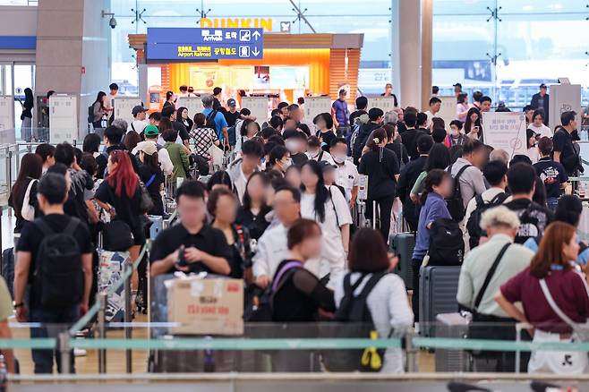 인천국제공항 제1여객터미널 출국장. / 연합뉴스