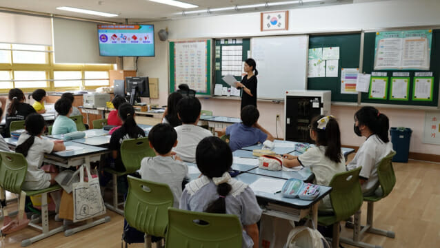 아이에스시의 ‘마이 그린 스쿨’ 환경교육 현장(사진=아이에스시)