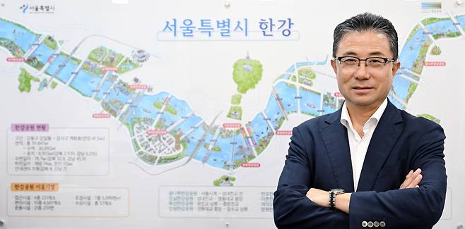 Joo poses during an interview with The Korea Herald at his office in Seoul, on Sept. 12. (Lee Sang-sub/The Korea Herald)