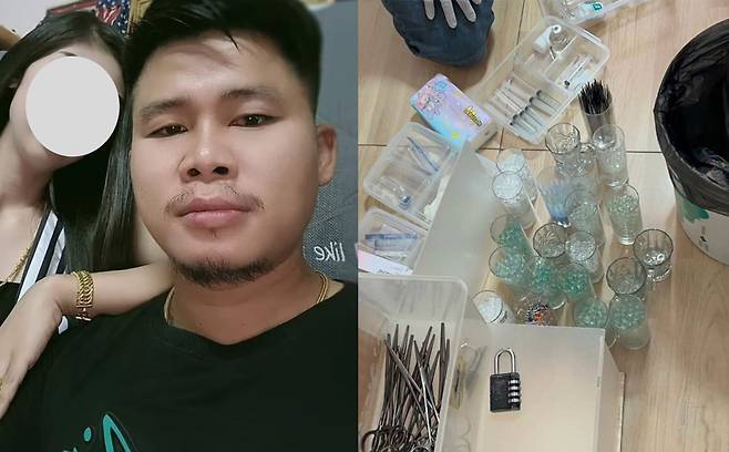 태국에서 의사 자격증 없이 20년동안 남성 성기 확대 시술을 해온 한 남성(사진 속 남성: 키티콘 송스리)이 체포됐다. [사진=태국 방콕 포스트와 영국 데일리메일 보도 갈무리]
