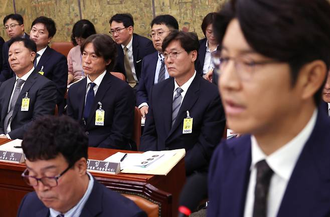 <yonhap photo-3375=""> 답변하는 박주호 전력강화위원 (서울=연합뉴스) 신준희 기자 = 박주호 대한축구협회 전 전 전력강화위원이 24일 국회에서 열린 문화체육관광위원회 전체회의에 출석, 의원 질의에 답하고 있다. 2024.9.24 hama@yna.co.kr/2024-09-24 13:32:38/ <저작권자 ⓒ 1980-2024 ㈜연합뉴스. 무단 전재 재배포 금지, AI 학습 및 활용 금지></yonhap>