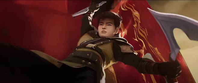 ‘쵸비’ 정지훈이 아칼리 모습으로 등장한 순간 . 라이엇 게임즈 유튜브 갈무리