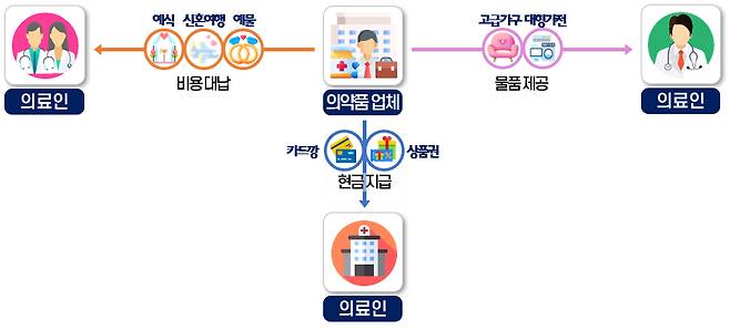 의료인의 호화 결혼 비용을 대납하고 고급가구?대형가전을 배송하는 등의 방식으로 리베이트 제공한 의약품 업체./이미지=국세청 제공