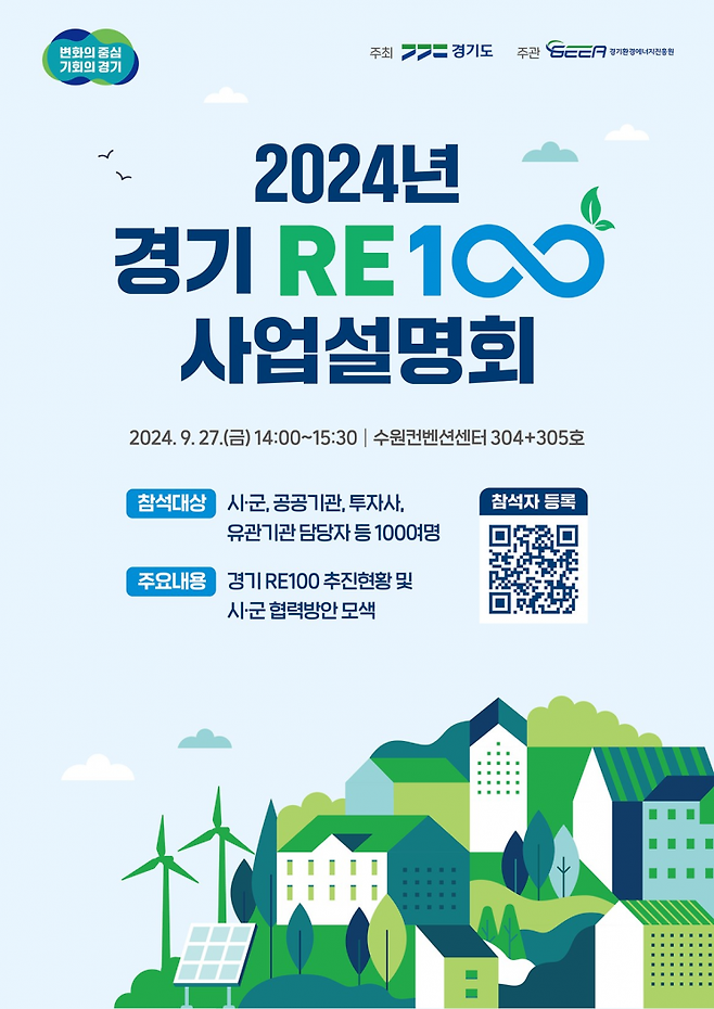 경기 RE100 사업설명회 포스터