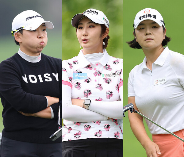 2024년 일본여자프로골프(JLPGA) 투어 메이저 대회 일본여자오픈 골프선수권에 출전하는 신지애, 배선우, 이민영 프로. 사진제공=KLPGA