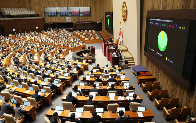 26일 국회 본회의장 전경. 연합뉴스