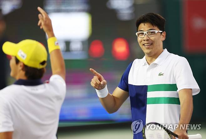 2022년 ATP 코리아오픈에 출전한 정현 [연합뉴스 자료사진]