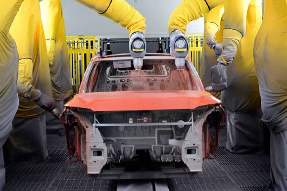 기아 광명 EVO 플랜트에서 생산 중인 콤팩트 SUV 전기차 EV3. [사진=기아]